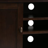 SIMPLIHOME Warm Shaker SOLID WOOD 47 Inch Wide Transitional TV Media Stand in Tobacco Brown for TVs up to 50 Inches, For the Living Room and SIMPLIHOME