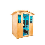 Tulib Outdoor Sauna, 4 Person Far Infrared Sauna for Home, Basswood, 2050W, Bluetooth Speakers, LED Reading Lamp, Chromotherapy Lamp, for Indoor and Outdoor Sauna Tulib