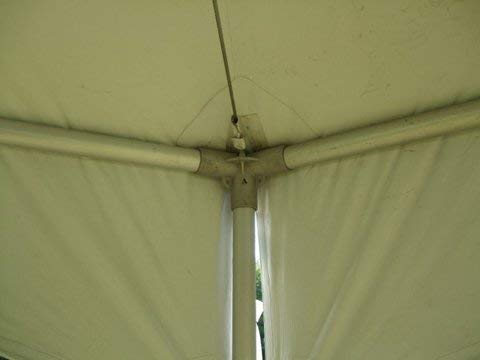 TentandTable 40' x 40' High Peak Hexagon Frame Party Tent, White Top, Outdoor Waterproof Canopy Tent for Parties and Wedding Events, 9' Poles, 20.5' Height, 2.5 Inch Durable Aluminum Frame - WoodArtSupply