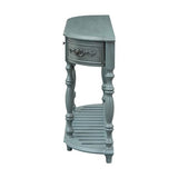 Knocbel Vintage Entry 4-Drawer Console Table with Open Slatted Shelf, Entryway Hallway Foyer Sofa Table with Legs, 52" W x 13" D x 32" H (Antique Blue) Knocbel