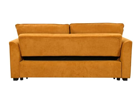 Siutco Product Name 78 Inch 3 in 1 Convertible Sleeper Sofa Bed, Modern Fabric Loveseat Futon Sofa Couch w/Pullout Bed, Small Love Seat Lounge Sofa w/Reclining Backrest, Furniture for Living Room(Oran Siutco