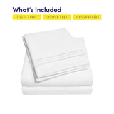 1500 Supreme Collection Sheet Sets White - Luxury Hotel Bed Sheets and Pillowcase Set for King Mattress - Extra Soft, Elastic Corner Straps, Deep Pocket, White Sweet Home Collection