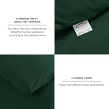 CozyLux Dark Emerald Green Full Size Comforter Set, 3 Pieces Solid Breathable Quilted Bedding Sets, Luxury Fluffy Soft Bed Set with Down Alternative Comforter All Season (1 Comforter & 2 Pillowcases) CozyLux