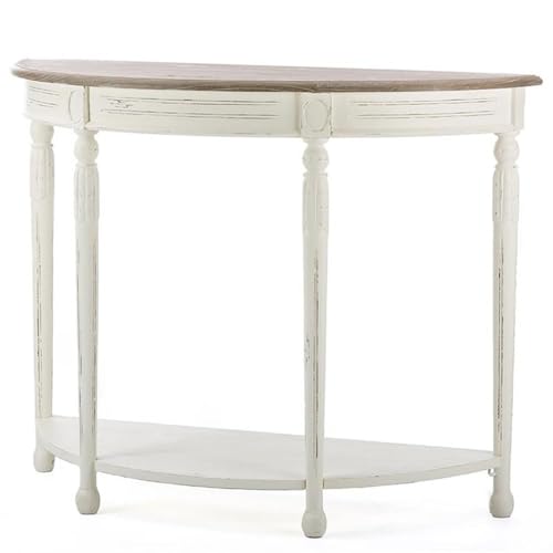 Baxton Studio Vologne Traditional Wood French Console Table, White Baxton Studio