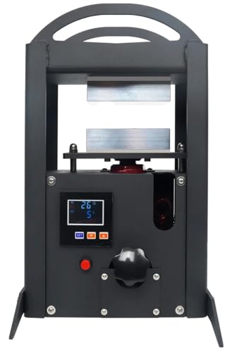 D9A91 8 Ton Portable Hydraulic Heat Press Machine 2.8 x 4.7 Inch Dual Heating Plate, Auto Temperature Adjustment Heat Press D9A91