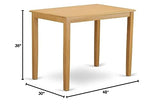 East West Furniture YAT-OAK-H Yarmouth Rectangle Counter Height Dining Table, 30x48 Inch, OAK East West Furniture