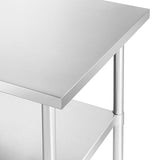 KUTLER Stainless Steel Table 30 x 48 Inches with Caster Wheels, NSF Heavy Duty Commercial Prep and Work Table with Undershelf for Restaurant, Hotel, Home KUTLER