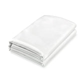 Homiest White Satin Twin Flat Sheet - Luxury & Ultra Soft Bedding for Twin Mattress, Single Flat Sheets Sold Separately Homiest
