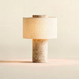 BSOD Travertine Lamp, Rechargeable 10 Inch Stone Table Lamp Marble Wabi Sabi Light Fixture Cordless Touch Dimmable LED Decor for Console, Side, Entryway, Foyer, Counter(Rechargeable Travertine Lamp) BSOD