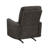 Lexicon Manual Rocker Recliner Chair, Polished Microfiber Manual Reclining Chair with Overstuffed Backrest, Comfy Nursery Recliner for Living Room/Office/Bedroom/Apartment, Easy Assembly, Chocolate