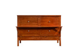 Mega Solutions Amalfi Murphy Cabinet Chest Desk Bed with Drawers & USB Charging Station (Queen Size, Cherry) Mega Solutions