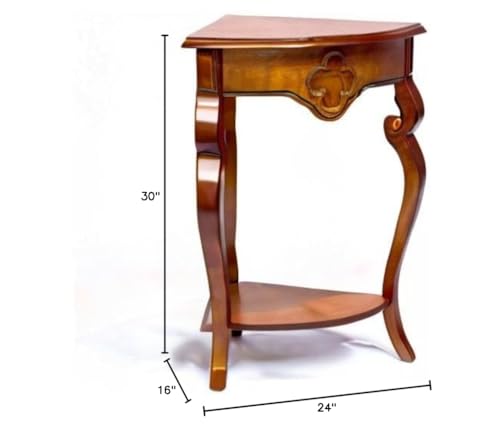 All Things Cedar Classic Accents HR119 Corner Table, Cherry