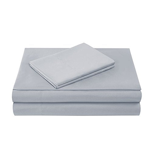 Comfort Spaces Microfiber Set 14" Deep Pocket, Wrinkle Resistant All Around Elastic-Year-Round Cozy Bedding Sheet, Matching Pillow Cases,4pieces, Twin, Light Gray,CS20-0119 Comfort Spaces