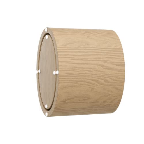 HanStrong Small Coffee Table Nesting End Table Set of 2, Round Coffee Table Wood Side Table Circle Accent Tables for Small Spaces Living Room Bedroom Balcony Office, Oak HanStrong