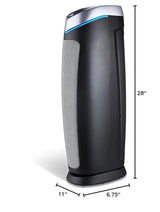 GermGuardian 5-In-1 HEPA Air Purifier for Home, Large Rooms Up To 915 Sq. Ft. with HEPA Pet Air Filter, UV-C Light & Odor Reduction, AC5250PT, 28" Tower, Black GermGuardian