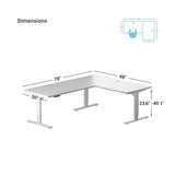Progressive Desk L Shaped Height Adjustable Standing Desk 78" x 48" - Corner Computer Desk - Electric Stand Up Rising Workstation - Black Frame/Bright Beech Top PROGRESSIVE AUTOMATIONS