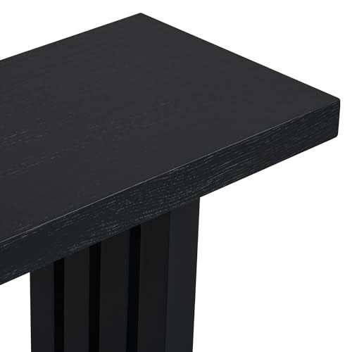 Knocbel 59" Long Entryway Console Table Wooden Entrance Hallway Foyer Sofa Couch Table, 170lbs Weight Capacity, Easy Assembly (Black 59") Knocbel