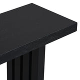 Knocbel 59" Long Entryway Console Table Wooden Entrance Hallway Foyer Sofa Couch Table, 170lbs Weight Capacity, Easy Assembly (Black 59") Knocbel