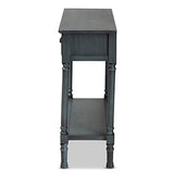 Baxton Studio Garvey French Provincial Grey Finished Wood 3-Drawer Entryway Console Table Baxton Studio