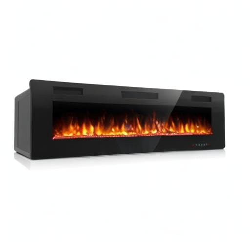 Antarctic Star 60 Inch Electric Fireplace in-Wall Recessed and Wall Mounted, Fireplace Heater and Linear Fireplace with Multicolor Flame, Timer, 750/1500W Control by Touch Panel & Remote Antarctic Star