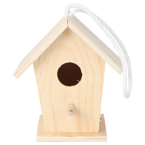 FRCOLOR Nuthatch Bird House Birdhouse Making Craft Supplies Unfinished Wood Birdhouse Kits Birdhouses to Paint Paintable Bird House Small Bird Toys Rural Child Decorations Wooden FRCOLOR