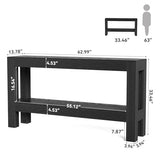 LITTLE TREE 63-Inch Black Console Table for Entryway, Narrow Long Wooden Entry Table for Living Room, Hallway, Sofa, Entrance, Foyer, Behind Couch with 2-Tier Storage Shelves LITTLE TREE
