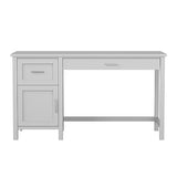 Martha Stewart Hutton Shaker Style Home Office Desk with Storage in Gray with Brushed Nickel Hardware Martha Stewart
