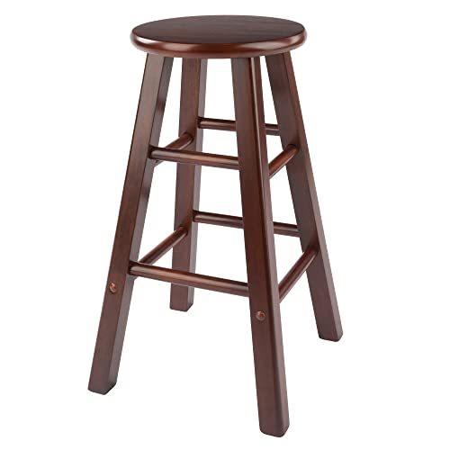 Winsome Wood Element Counter Stools, 2-Pc Set, Walnut, 24 - WoodArtSupply