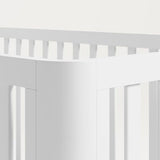 Storkcraft Santos 3-in-1 Convertible Crib (White with Natural) – GREENGUARD Gold Certified, Fits Standard Crib Mattress, Converts to Toddler Bed, Storkcraft