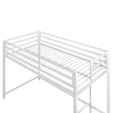 DHP Miles White Metal Junior Twin Loft Bed for Kids DHP