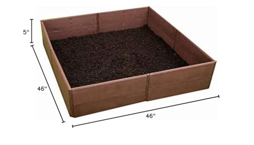 Emsco Group Raised Bed Garden Bed Boards - 4' x 4' - Brown - WoodArtSupply