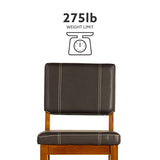 Linon Home Decor Milano Bar Stool, Medium Dark Walnut, 30-Inch Linon