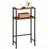 HOOBRO Narrow Console Table for Small Space, 15.7" Entryway Table with Storage, Sofa Table with 2 Shelves, Skinny Console Table for Entryway, Hallway, Living Room, Rustic Brown and Black BF40XG01 HOOBRO