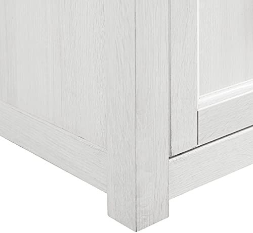 Crosley Furniture Camden Corner Fireplace TV Stand for 50+ inch TVs, Entertainment Center with Storage Shelves, Whitewash Crosley Furniture