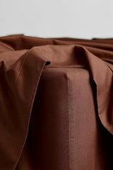 Bed Threads - Cotton Fitted Sheet - Organic Cotton Percale - 200TC - Luxury Organic Bedding - Breathable & Ultra-Crisp - Single Fitted Sheet Only - Machine Washable - Full - Espresso Bed Threads