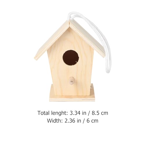 FRCOLOR Nuthatch Bird House Birdhouse Making Craft Supplies Unfinished Wood Birdhouse Kits Birdhouses to Paint Paintable Bird House Small Bird Toys Rural Child Decorations Wooden