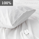 HYPREST Extra Deep Pocket King Sheet Sets Fits 18"-24" in Deep Mattress -100% Cotton King Sheet Set,White Hotel Luxury Soft Wrinkle Free Cooling Sheet Sets for King Bed Deep Pocket HYPREST