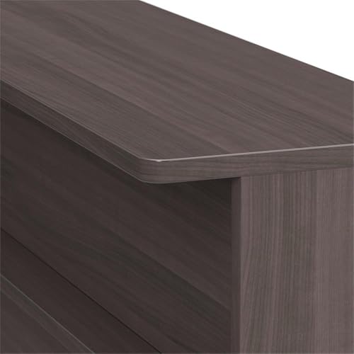 Bush Business Furniture Office 500 72W L Shaped Executive Desk with Drawers in Modern Hickory Bush Furniture