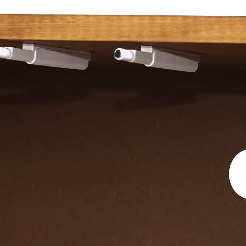 Walker Edison Deluca Boho Solid Wood 2 Door Sideboard with Prism Detail, 58 Inch, Caramel Walker Edison