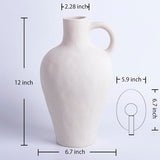 White Ceramic Vase BlossoME 12”H Large Pottery for Flowers Pampas Grass,Boho Modern Rustic Farmhouse Decoration for Livingroom Bedroom Kitchen Entryway Console Table Countertop Shelves blossome better addition to better life