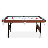 RACK Crucis 5.5-Foot Folding Billiard/Pool Table (Green 3-in-1 Multi Game) RACK