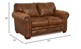 American Furniture Classics Microfiber Buckskin Loveseat in Brown American Furniture Classics
