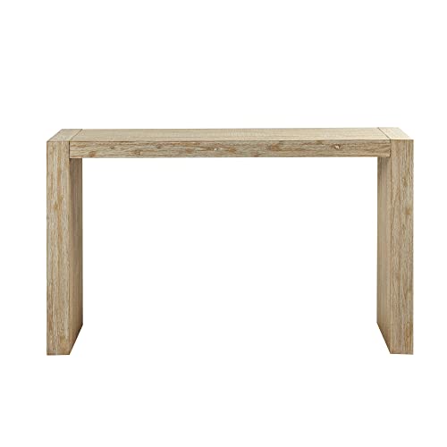 INK+IVY Monterey Solid Wood Console Table for Entryway, Brushed Reclaimed Wheat Grain Finish, Counter Work Surface, Dining Bar, Industrial, - WoodArtSupply