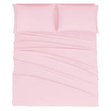 Mejoroom Queen Size Sheet Set - Hotel Luxury 1800 Bedding Sheets & Pillowcases - Deep Pocket Fitted Sheet, Soft, Breathable, Wrinkle & Fade Resistant - 4 Piece (Queen, Blush Pink) Mejoroom