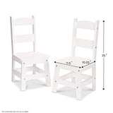 Melissa & Doug Wooden Chairs, Set of 2 - White Furniture for Playroom - Kid's Play Chairs, Toddler Activity Chairs, Children's Furniture Melissa & Doug