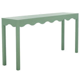 SAFAVIEH Home Collection Lilith Farmhouse French Country Sage Wavy Console Table for Entryway, Living Room, Foyer SAFAVIEH