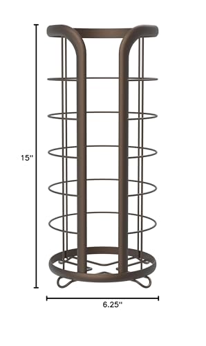 BROOKSTONE, Bronze Toilet Paper Holder, Freestanding Bathroom Tissue Organizer, Minimalistic Storage Solution, Modern & Stylish Design [Holds MEGA Rolls] Brookstone