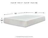 Signature Design by Ashley Full Size Chime 10 Inch Medium Firm Memory Foam Mattresswith Green Tea & Charcoal Gel for Pressure Relief, Fiberglass Free, Mattress In A Box Signature Design by Ashley