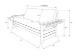 Kodiak Furniture Phoenix Futon Set with Oregon Trail Java Mattress and Storage Drawers, Full, Barbados Kodiak Furniture
