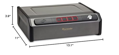 Hornady Rapid Safe Keypad Vault with RFID Touch Free Entry, 97436 - Tamper Proof Gun Safe Perfect for Storing Handguns, Gun Accessories, & Valuables - Three Entry Methods with 2 Included RFID Tags Hornady